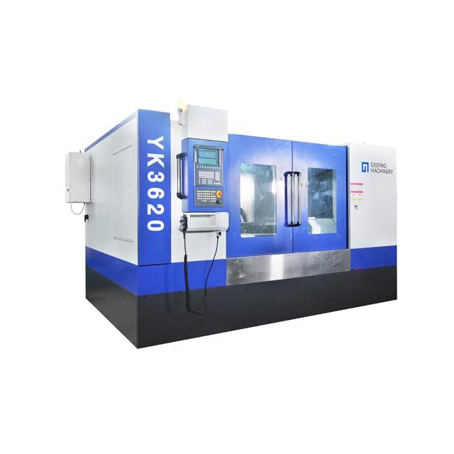 Small Horizontal Long Shaft Workpieces 6 Axis Gear Hobbing Machine