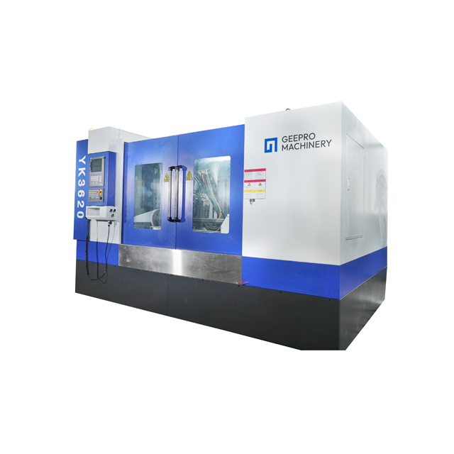 Small Horizontal Long Shaft Workpieces 6 Axis Gear Hobbing Machine