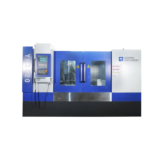 Small Horizontal Long Shaft Workpieces 6 Axis Gear Hobbing Machine